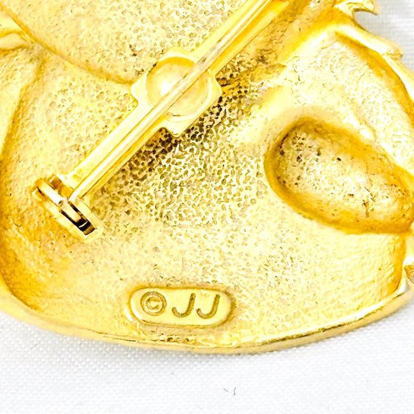 Vintage Cat and Mouse Brooch Jonette Jewelry (JJ) 1980s - Picture 6 of 6